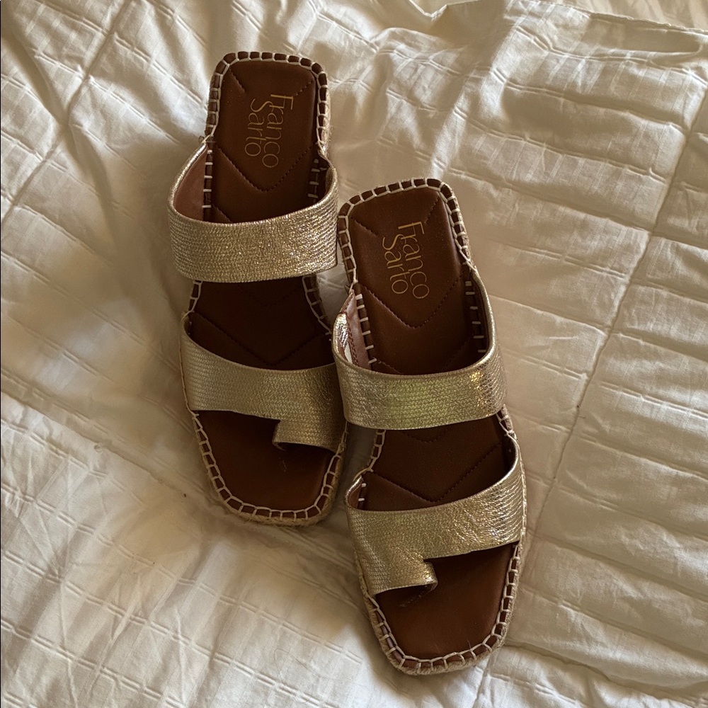 Franco Sarto Shimmering Gold Sandals